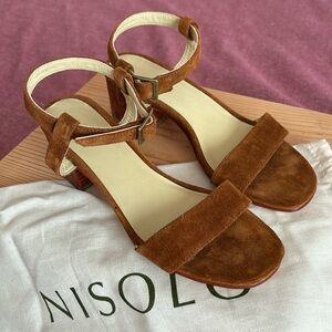 Nisolo Tan Suede Sandals Size 7